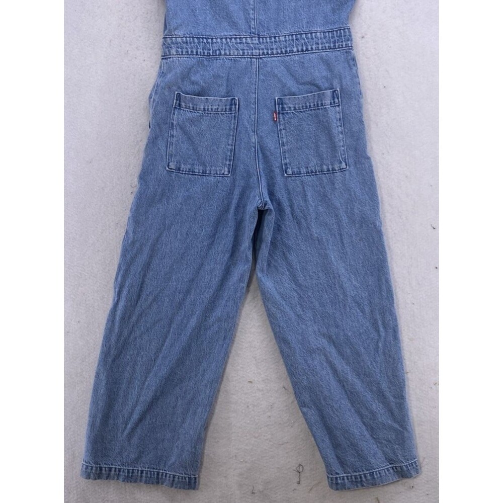 Levi’s Premium Short Sleeve Boilersuit Womens Small Light Wash Denim Jumpsuit - Picture 9 of 12